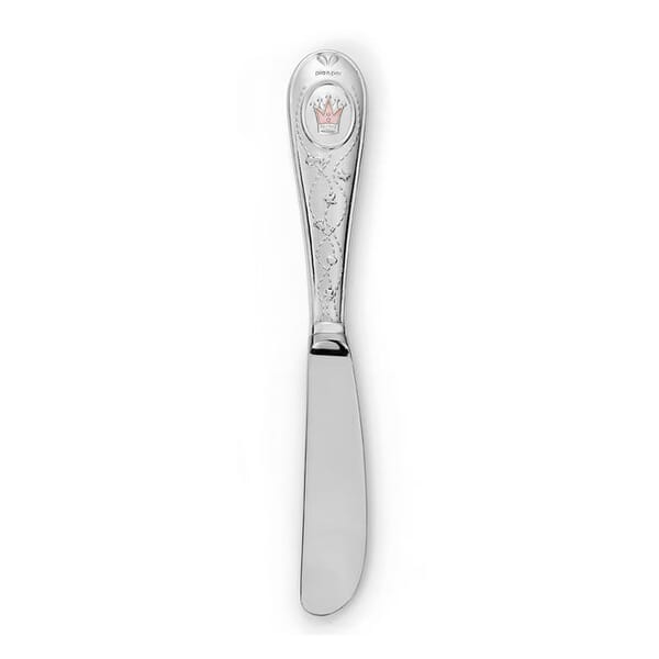 Rosa prinsessekrone kniv i stål - 934201